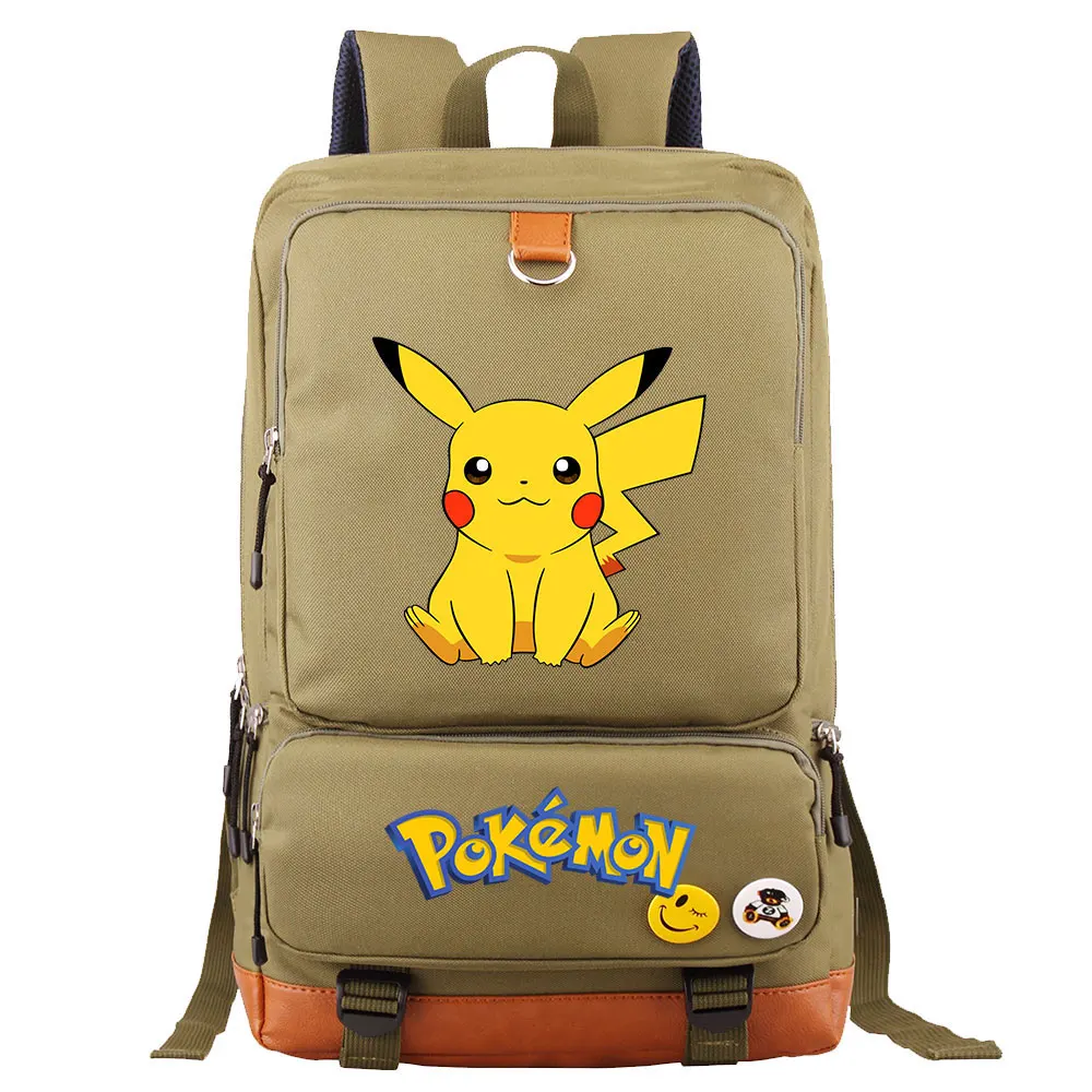 POKEMON Pikachu Backpack High School Students Backpack School Bags For Teens Girls Boys Laptop Travel Student Book Bags