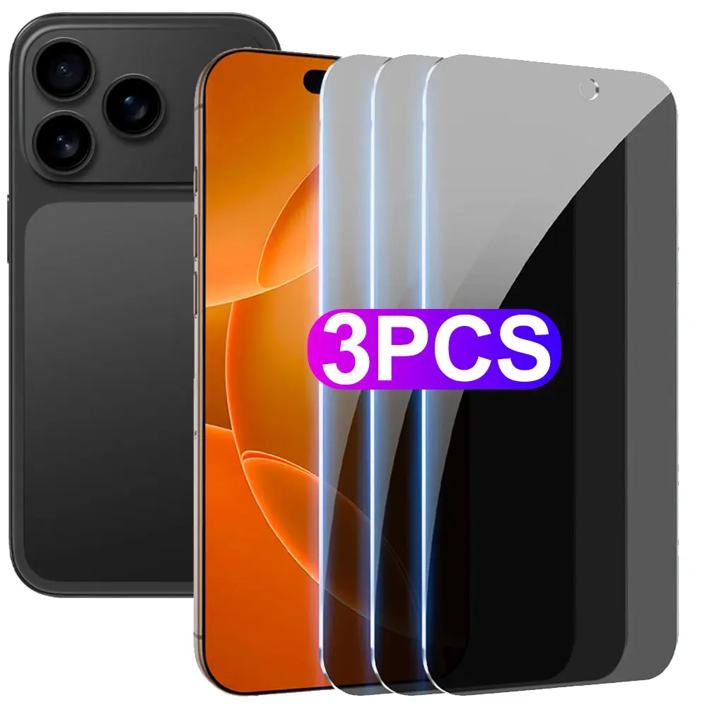 3pcs Anti-Privacy Screen Protector for iPhone 11 12 13 14 15 16 17 Pro Max Air 14 15 16 Plus 13 12 Mini Anti-Spy Tempered Glass