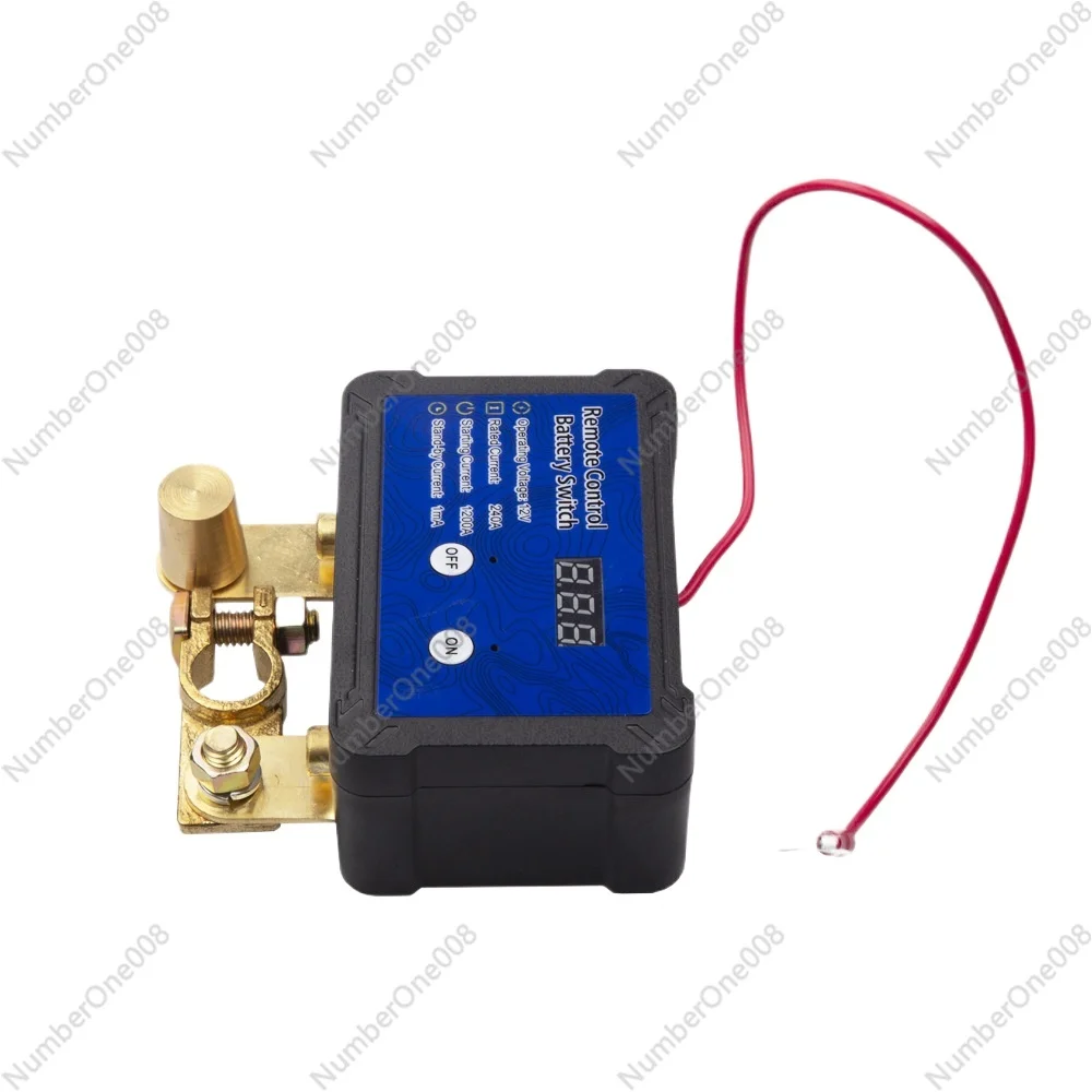 Car Battery Breaker 12V240A Remote Battery Cut-off Switch, Manual Remote Control Power-off Protection Modification