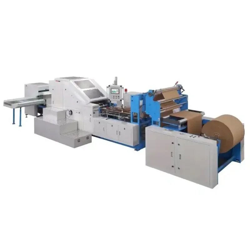 Fully Automatic High Speed Square Bottom Craft Kraft Paper Bag Making Machine To Make Paper Shopping Food KFC Bag