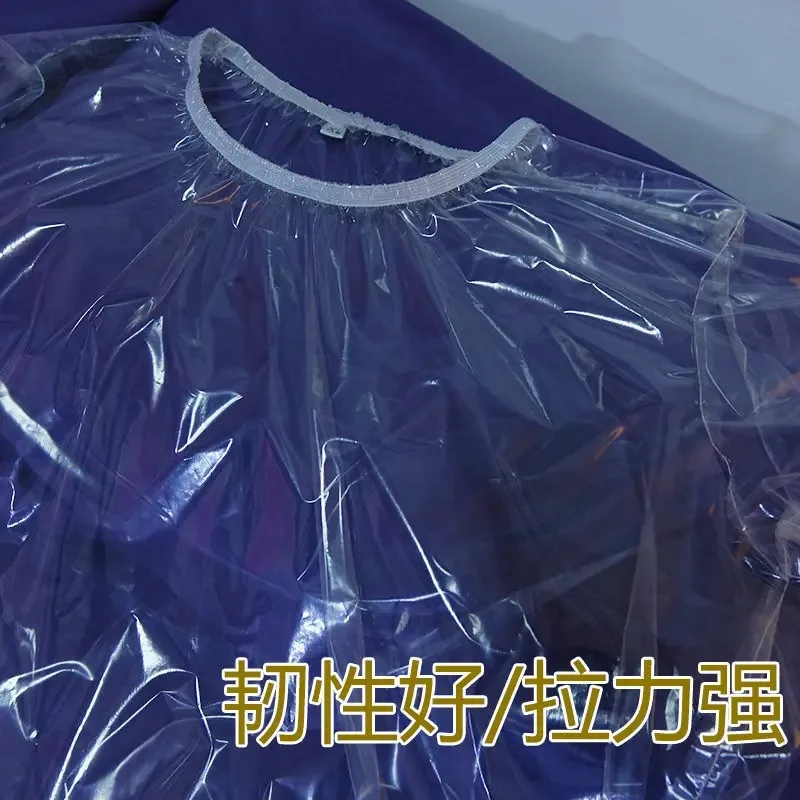 Set di biancheria da notte sexy trasparente, pullover a maniche lunghe ultra sottile, in plastica impermeabile, morbido, leggero, comodo per dormire e rilassarsi.