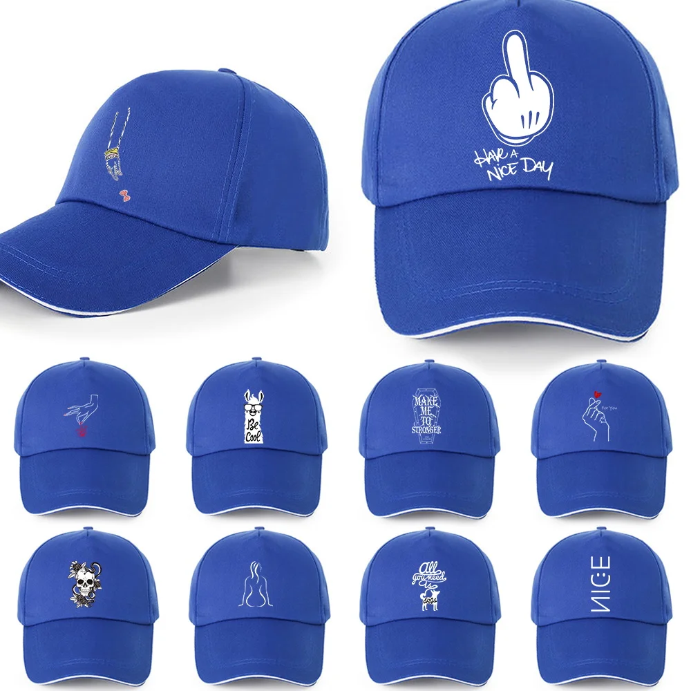 New Hip-hop Hat Hipster Must-have New white picture Pointed Hat Leisure Summer Outdoor Sun Hat White Picture Series Baseball Cap