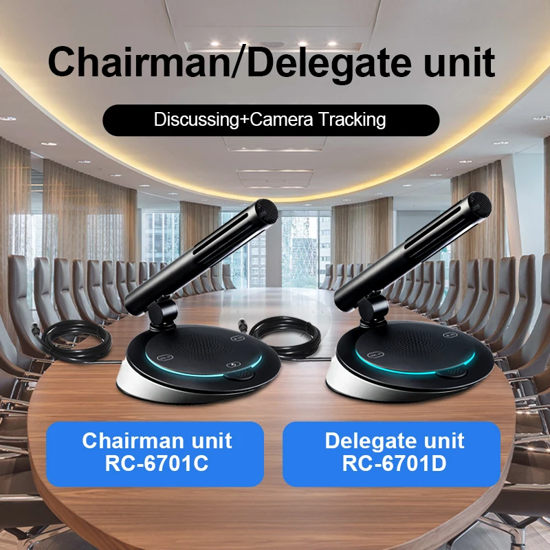 Digital network cable wired conference system discussion camera tracking chairman mic delegate conference microphone