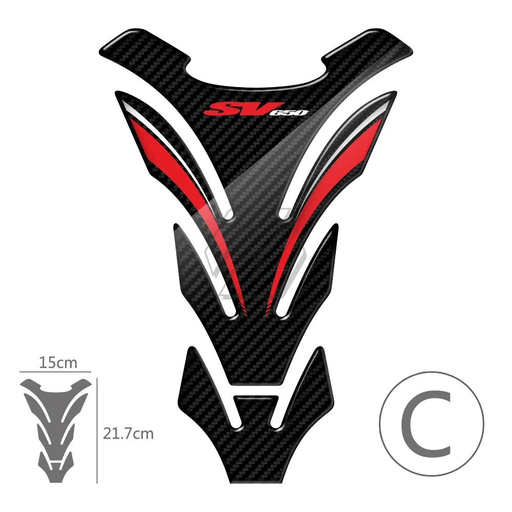 

For Suzuki SV650 SV650S SV650X 3D Carbon-look Motorcycle Tank Pad Protector Sticker