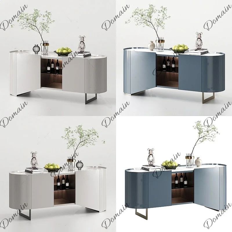 Nordic Piano Lacquer Sideboard Creative Art Entryway Cabinet Modern Minimalist Tea Storage Cabinet