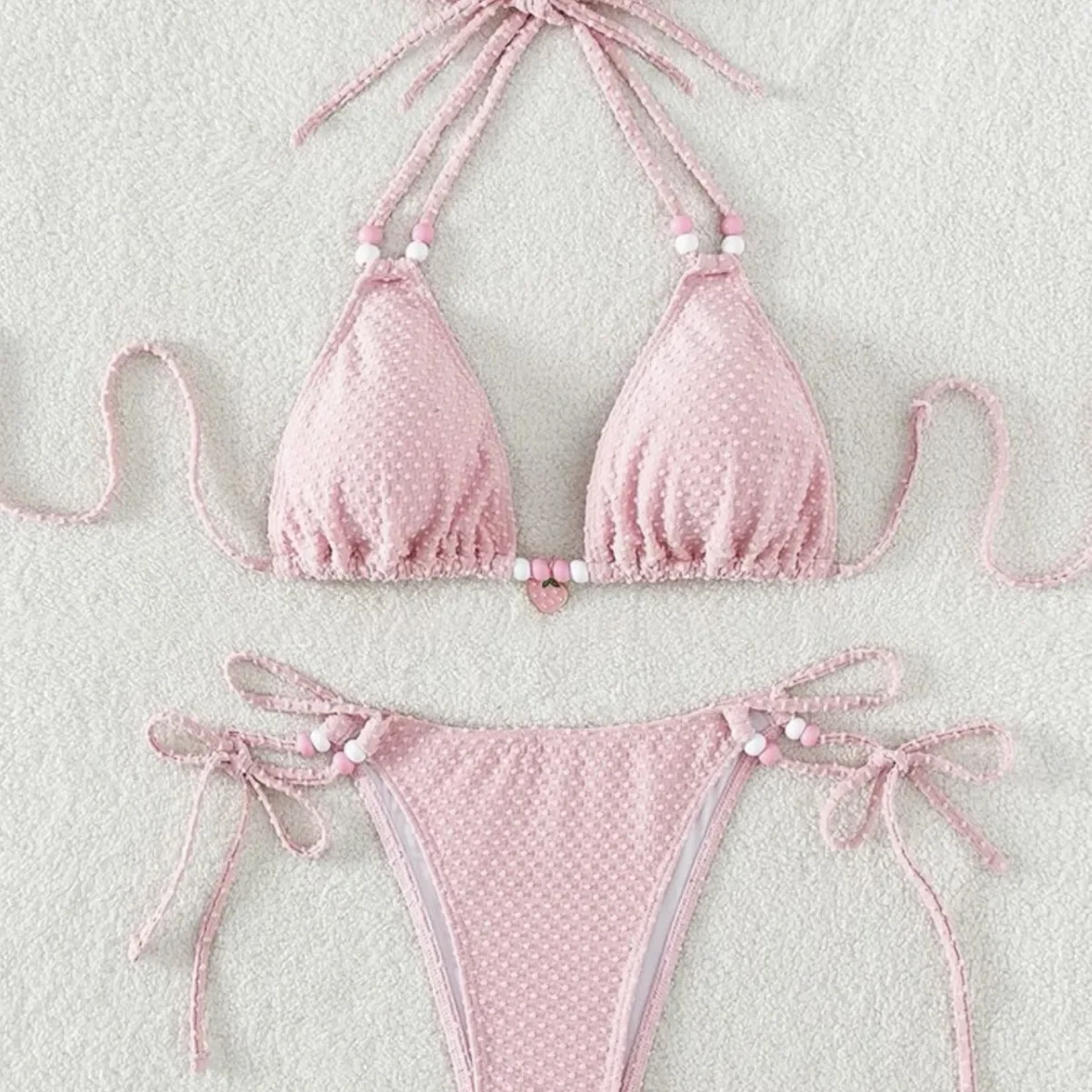 European and American swimsuit women's high-end sensual sexy bikini solid color women's swimsuit swimsuit