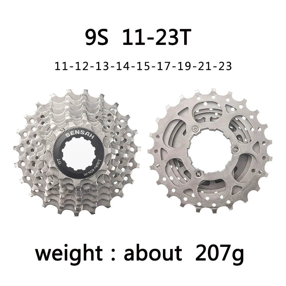 SENSAH 8/9/10/11 Geschwindigkeit Rennrad Kassette 11V 23T/25T/28T/30T/32T/34T/36T Fahrrad Freilauf K7 10S Schwungrad für HG Hub