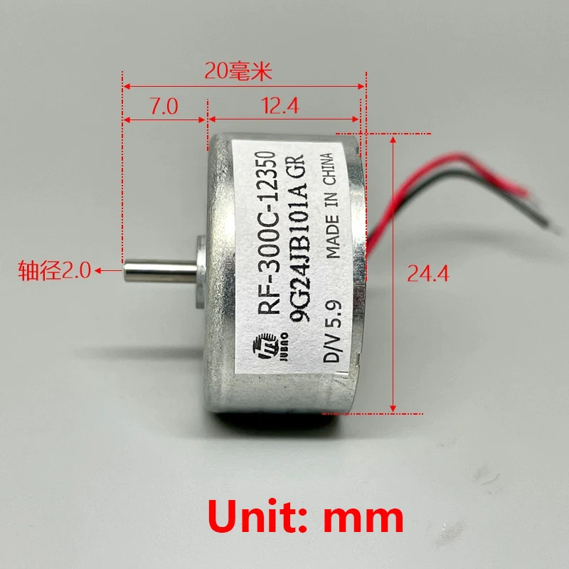 Oryginalny MABUCHI RF-300FA-12350 3V- 6V 5.9VDC 24mm 300 okrągły silnik wyciszający do samochodu AV CD odtwarzacz DVD