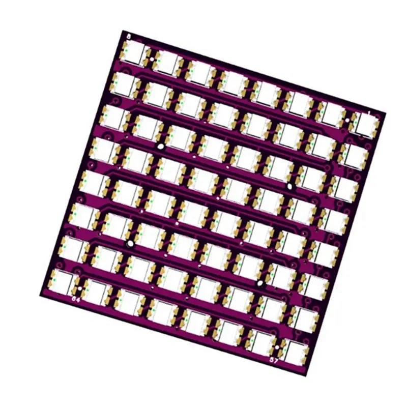 Led Pixel Screen Pixel Screen Purple Red Pixel Screen Dotstar High Density 8X 8, 64 Bit Rgb