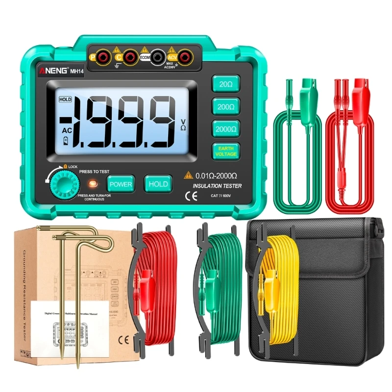 

MH14 Digital Insulation Resistance Tester ACV Megohm Meter