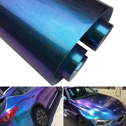 10/20*100cm Car Chameleon Vinyl Wrap Blue to Purple Pearl Tinting Film Chameleon Car Stickers Auto Motorcycle Car Accessories