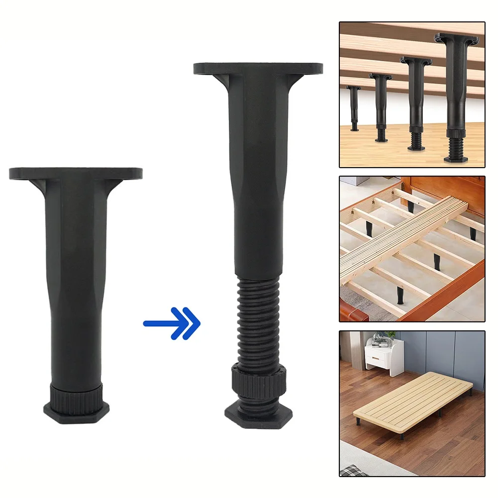 1pc Telescopic Furniture Stand For Bed Sofa Support Strengthened Adjustable Plastic Telescopic Furniture Stand Household Tools