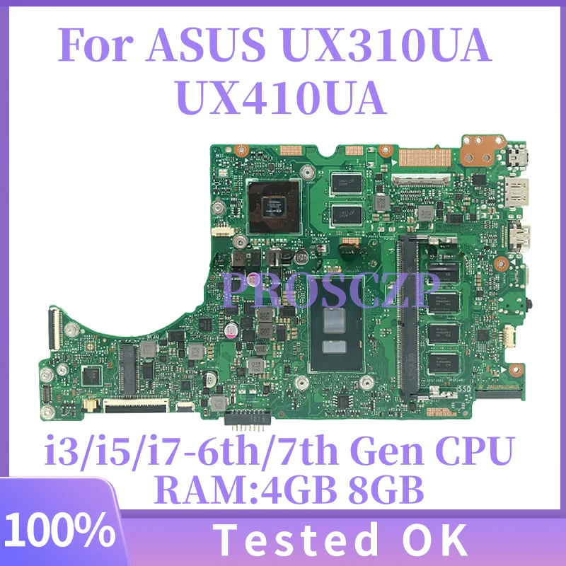 

UX310UV для ASUS UX310U UX310UA UX3000U RX310U UX310UQ/UQK UX410U RX410U UX410UA/UAK UX410UQK Материнская плата процессора i3/i5/i7