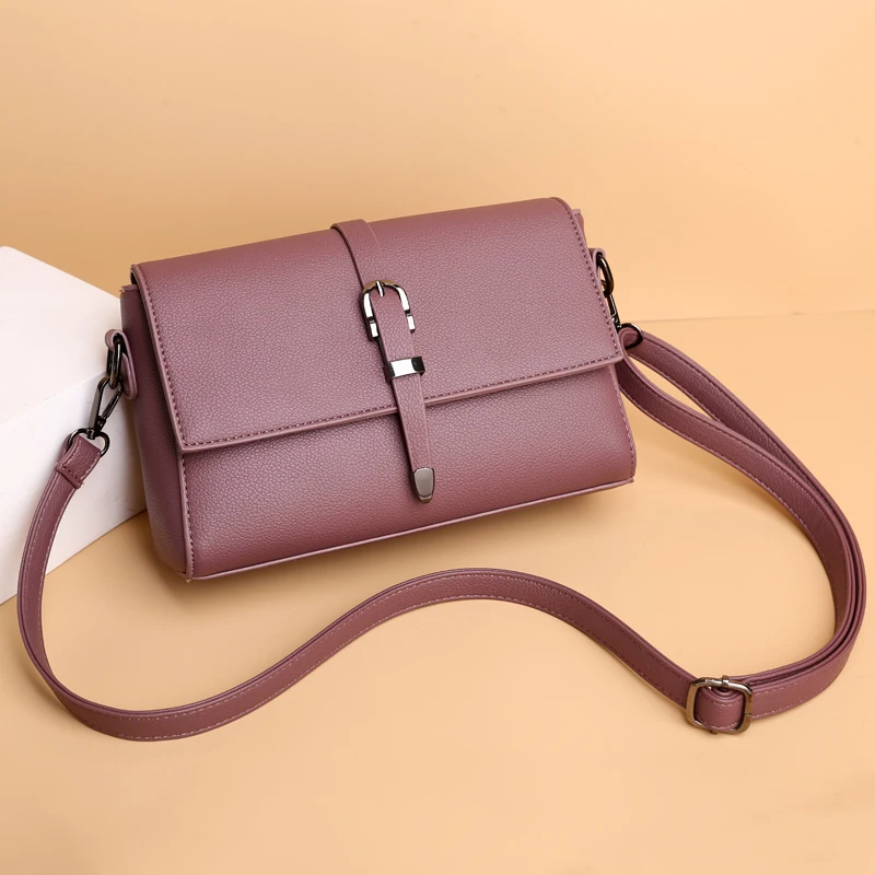 Bolso de hombro de piel auténtica para mujer, bandolera informal de diseñador de lujo, a la moda, novedad de 2023