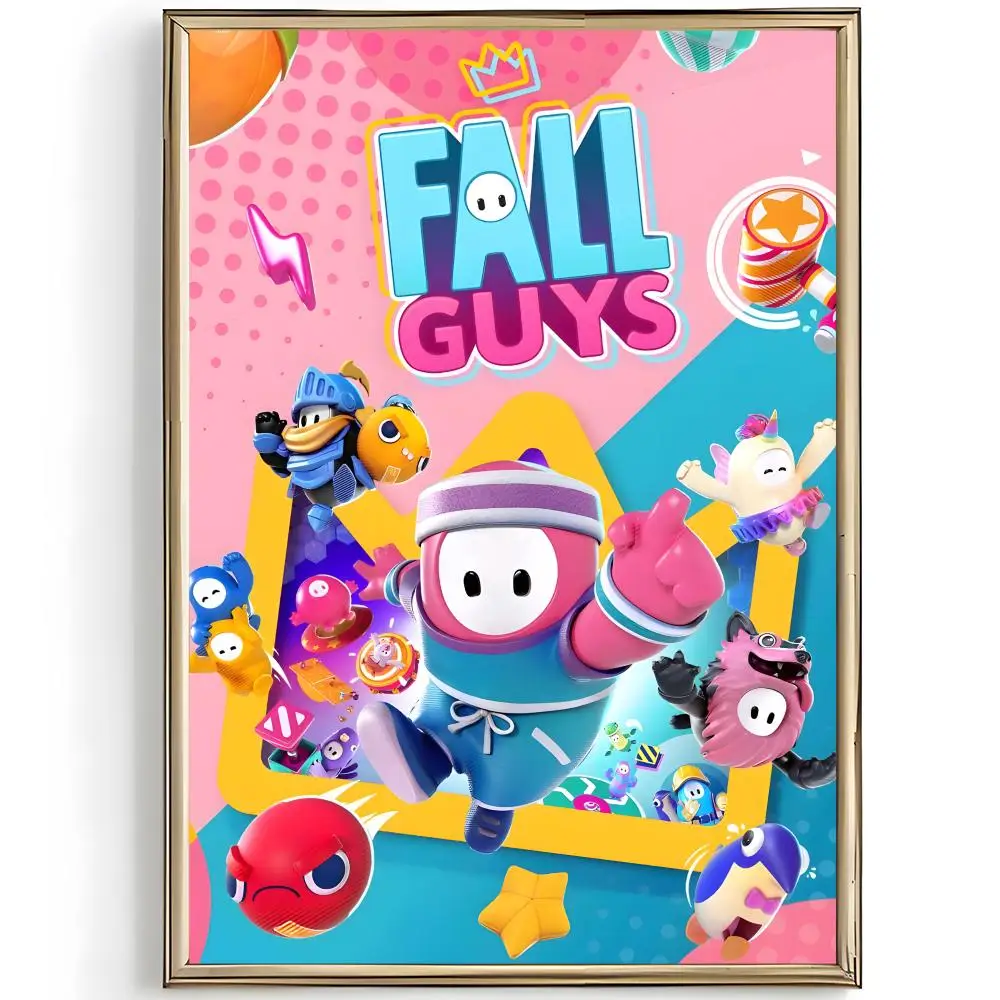 Lighthearted Game F-Fall Guys Ultimate Knockout Poster Unique Home Decoration Ideas & Stylish Interior Art