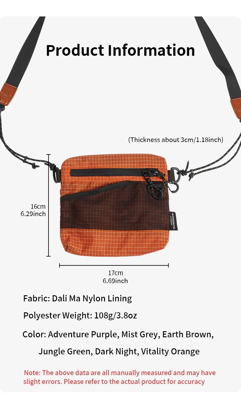 Outdoor-Reisetasche mit Einzelschultergurt, Erhältlich in 6 Farben, Kann Diagonal Getragen Werden, Leichtgewichtig, zur Aufbewahrung Kleiner Gegenstände – Detail 7