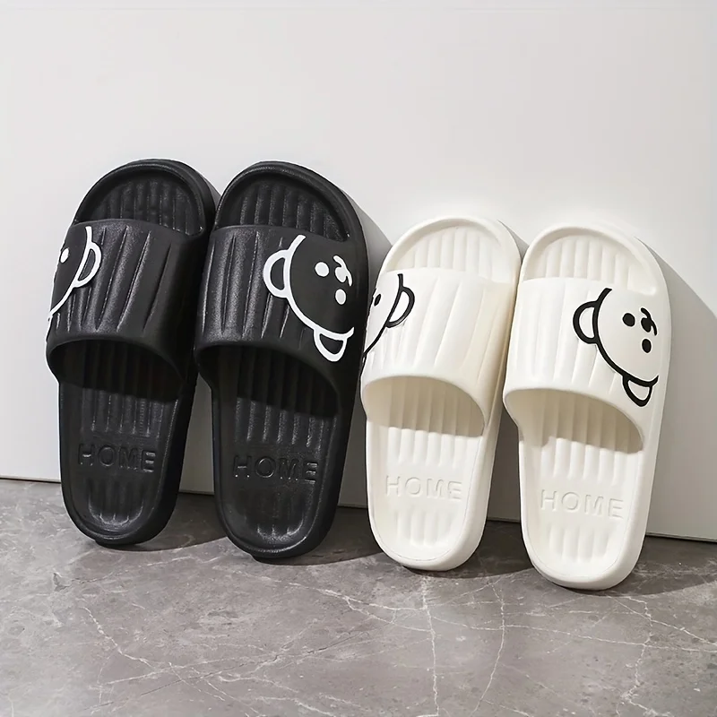 

Милые тапочки-слайды из ЭВА «Медвежонок» для женщин, нескользящие, мягкие, с амортизацией, для дома и улицы, для ванной, моющиеся, всесезонные