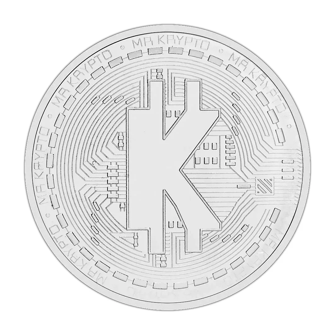 Krypto Physical Cryptocurrency Coins Silver Plated Souvenirs Coin Virtual Crypto Commemorative Gift
