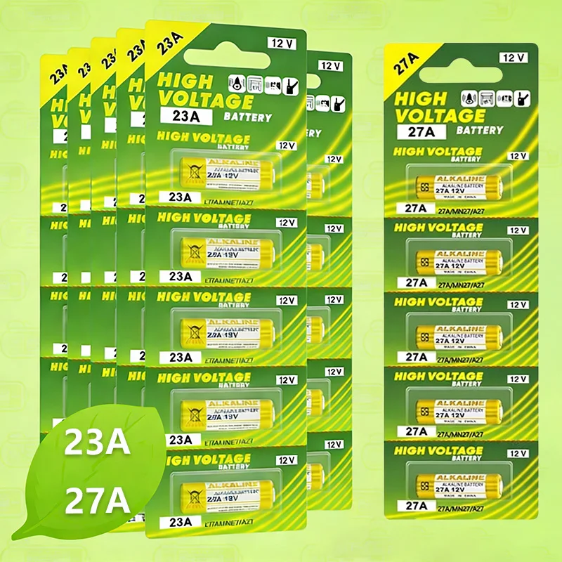 23A/27A 12V Alkaline Battery 23GA A23S E23A G27A MN27 MS27 GP27A For Doorbell Remote Control ElectricToy A23 Battery Pack Carded