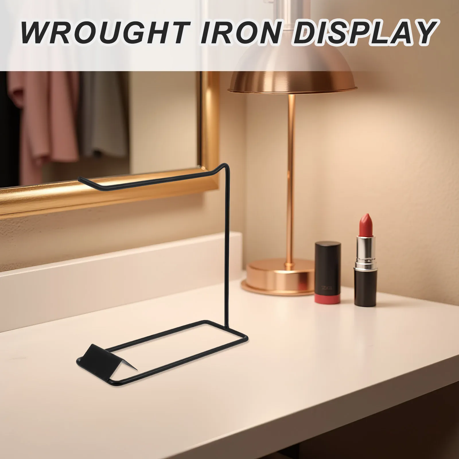 3Pcs Nail Display Stand Rack Black Iron Matte Finish Nail Color Card Holder Stable Nonslip Base Manicure Display