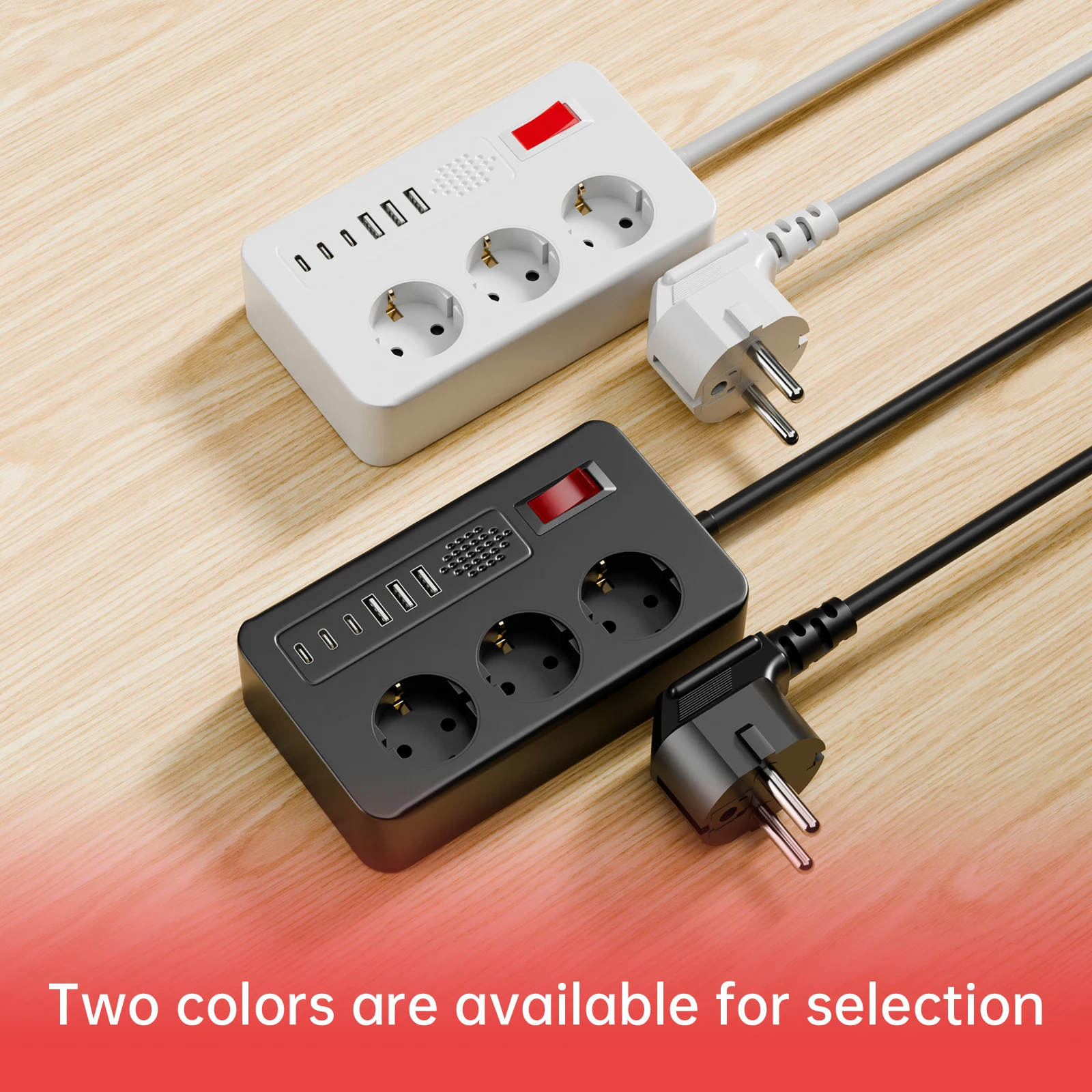 3-Socket 1 Master Switch 3 USB 3 Type Charging Interfaces with Phone Stand Electric Outlet Adapter for Home