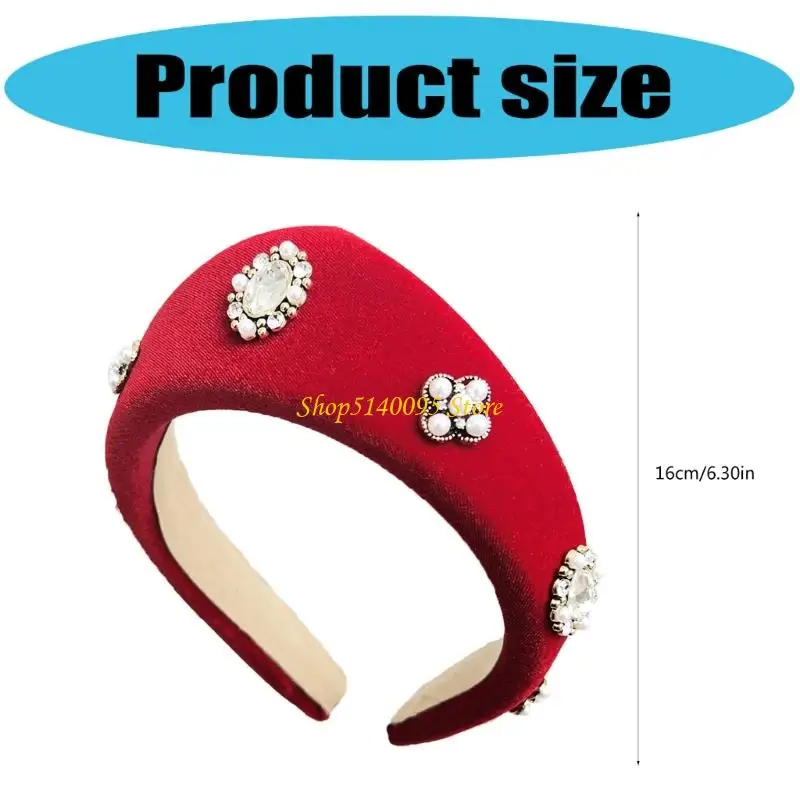 DXAE Bandeaux en peluche noirs pour femmes avec détails perles, accessoires cheveux confortables pour des looks