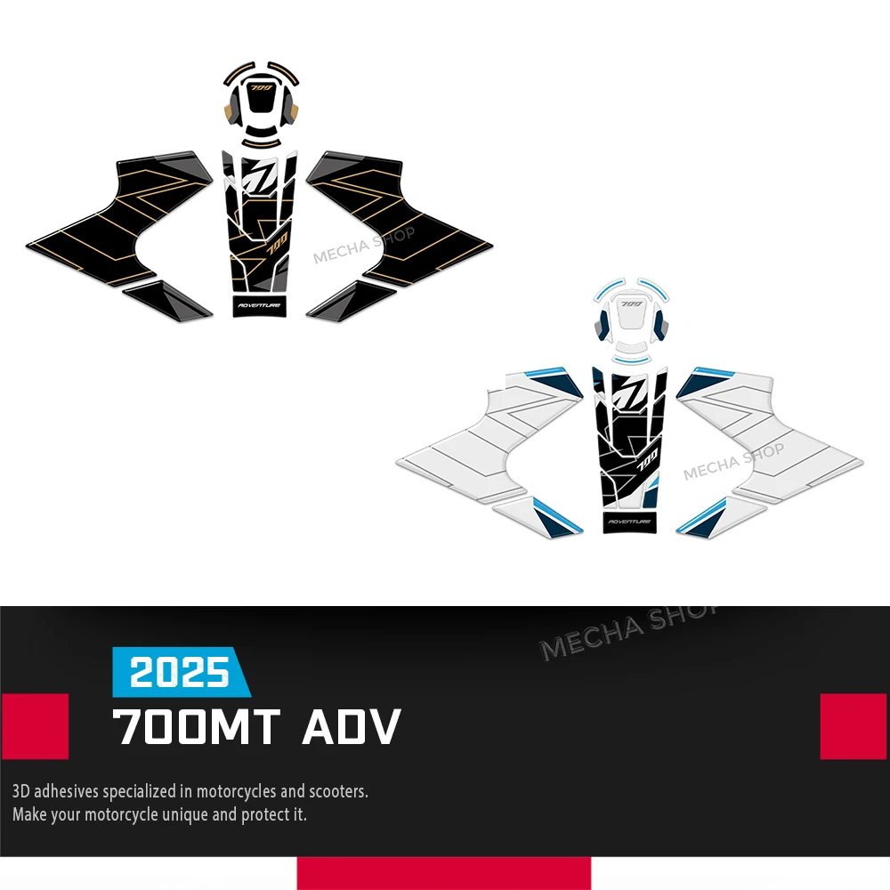 

Tank Pad Combination Kit Motorcycle Accessories 3D Epoxy Sticker Protection For CFMoto 700MT ADV 2025 MT700 Adventure