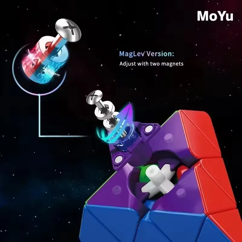 MOYU RS Pyraminx Magnetic Magic Speed Cube RS M Maglev Professional Fidget Toys RS M Pyramid Cube Cubo Magico Puzzle