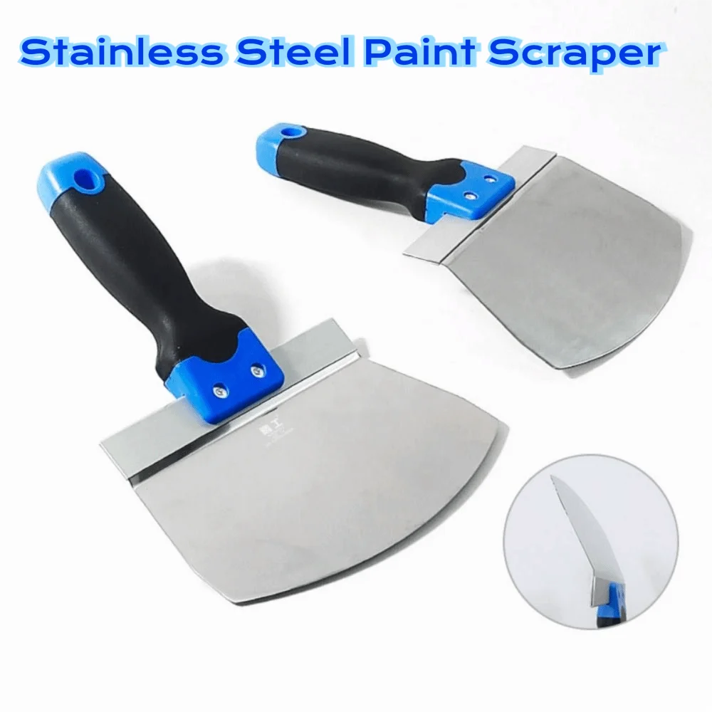 

Hand Tool Stainless Steel Paint Scraper Portable Comfortable Grip Wall Paint Shovel Putty Multi-porpose Ergonomic Handle