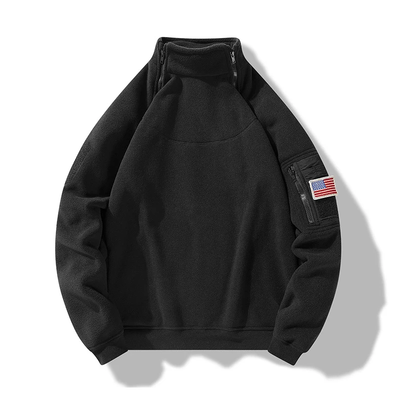 

Autumn Men's Polar Fleece Warm Jackets Men Stand Collar Army Tactical Sweatshirts Men Softshell Thermal Windbreaker Jackets