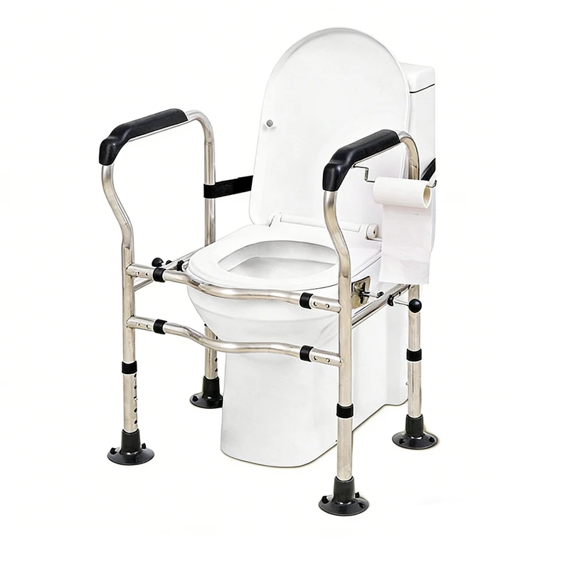 Adjustable Non Slip Stainless Steel Toilet Safety Rail Elderly Bathroom Grab Bar Wholesale