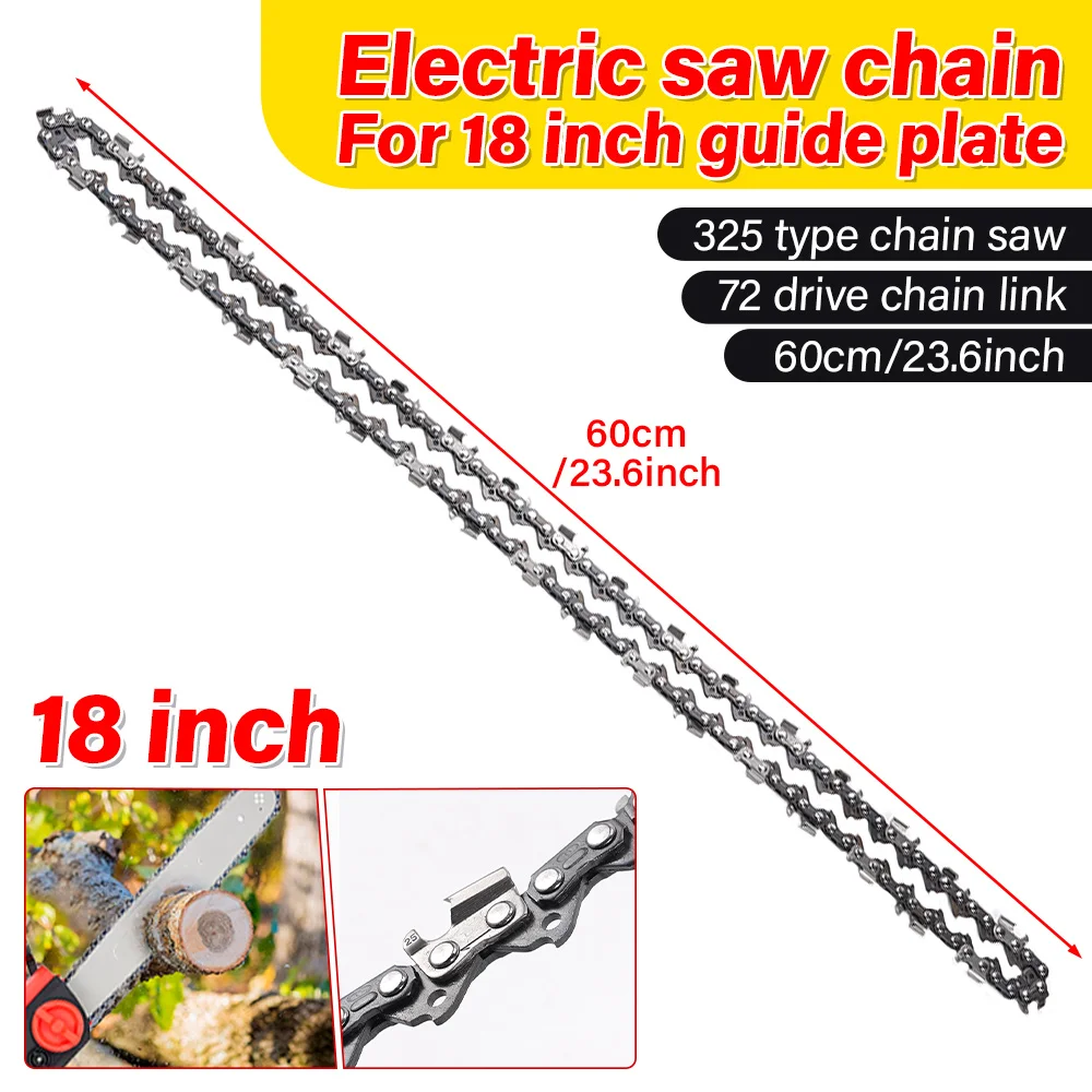 

1 шт., 18-дюймовые стальные цепи для бензопилы 325-058, 36T/72DL, приводная цепь для электрической пилы, сменная цепь для садовой резки пиломатериала, ручной инструмент
