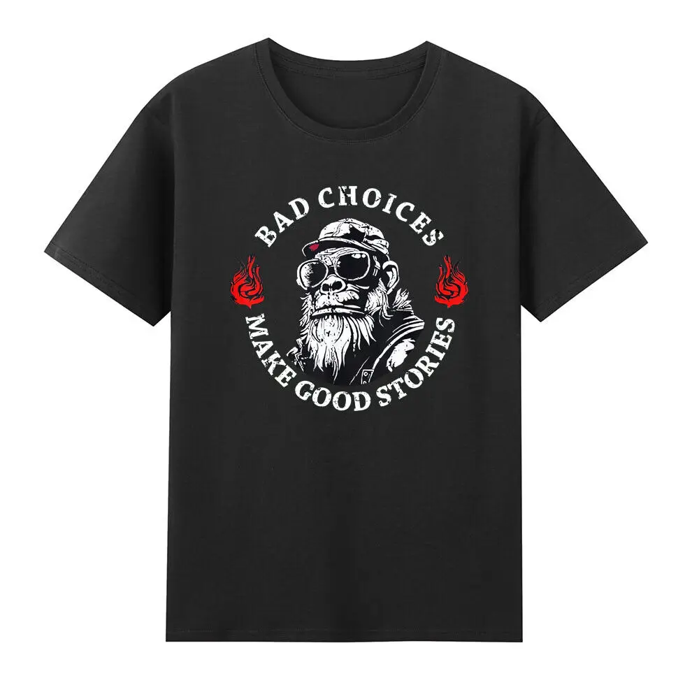 

Monkey Bad Choices Make Good Stories Funny Graphic Quotes Vintage Men's T-Shirt