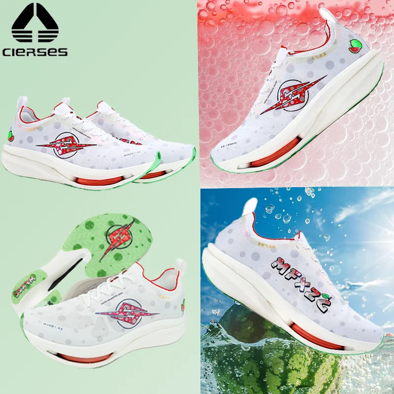 

CIERSES Full-Length Carbon Fiber Plate Marathon Running Shoes Air Cushion Shock Absorption Racing Shoes Men's Sports Shoes