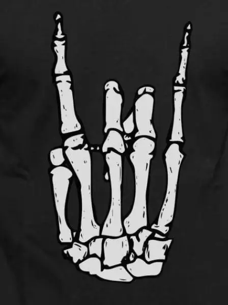 

Cool fashion Rock n Roll Skeleton Hand T-Shirt Cotton O-Neck Short Sleeve Men's T Shirt New Size S-3XL