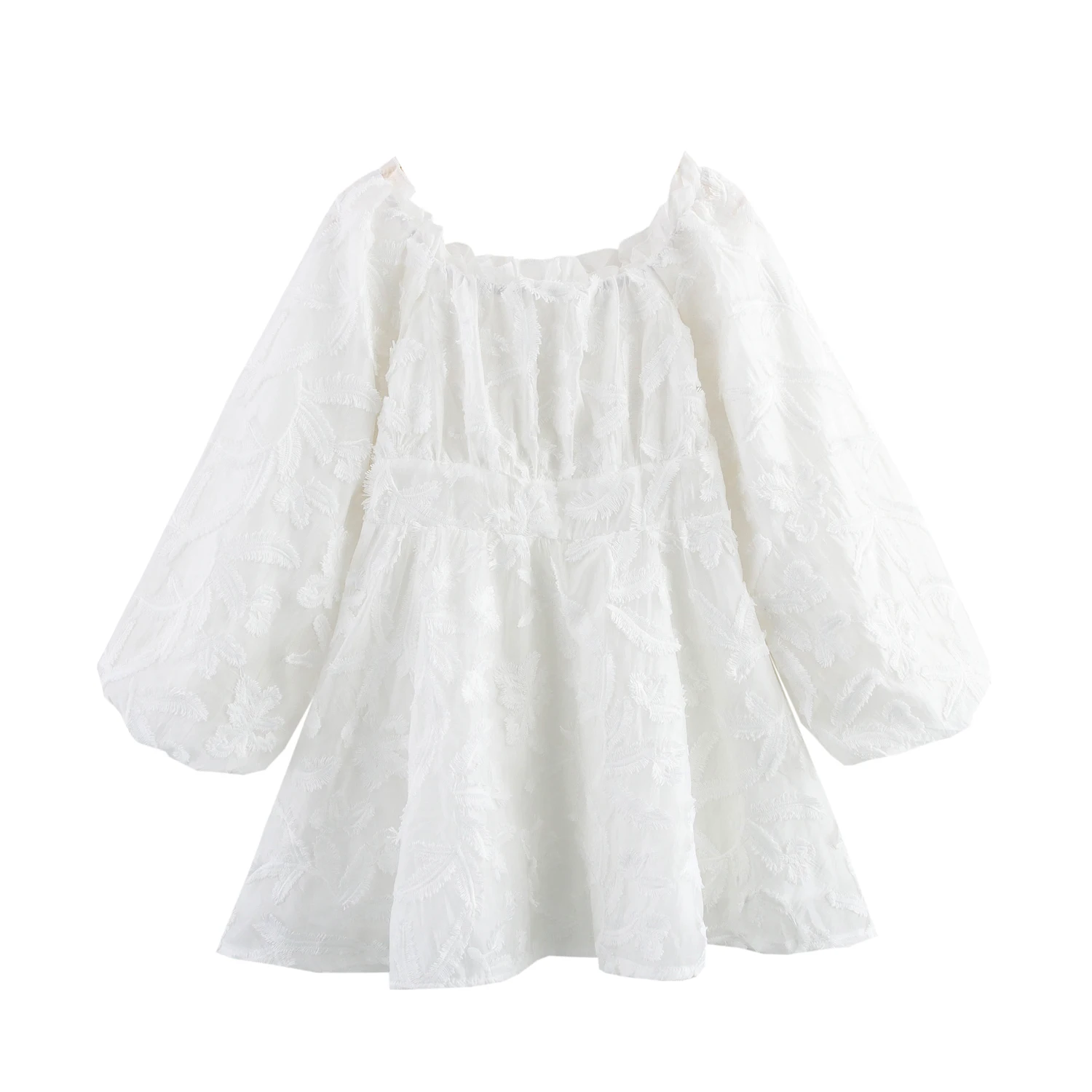 Vestido de Um Ombro com Recortes Estilo Pure Desire da Nova Coleção Primavera JNLEAOG, Vestido de Princesa com Mangas Bufante...