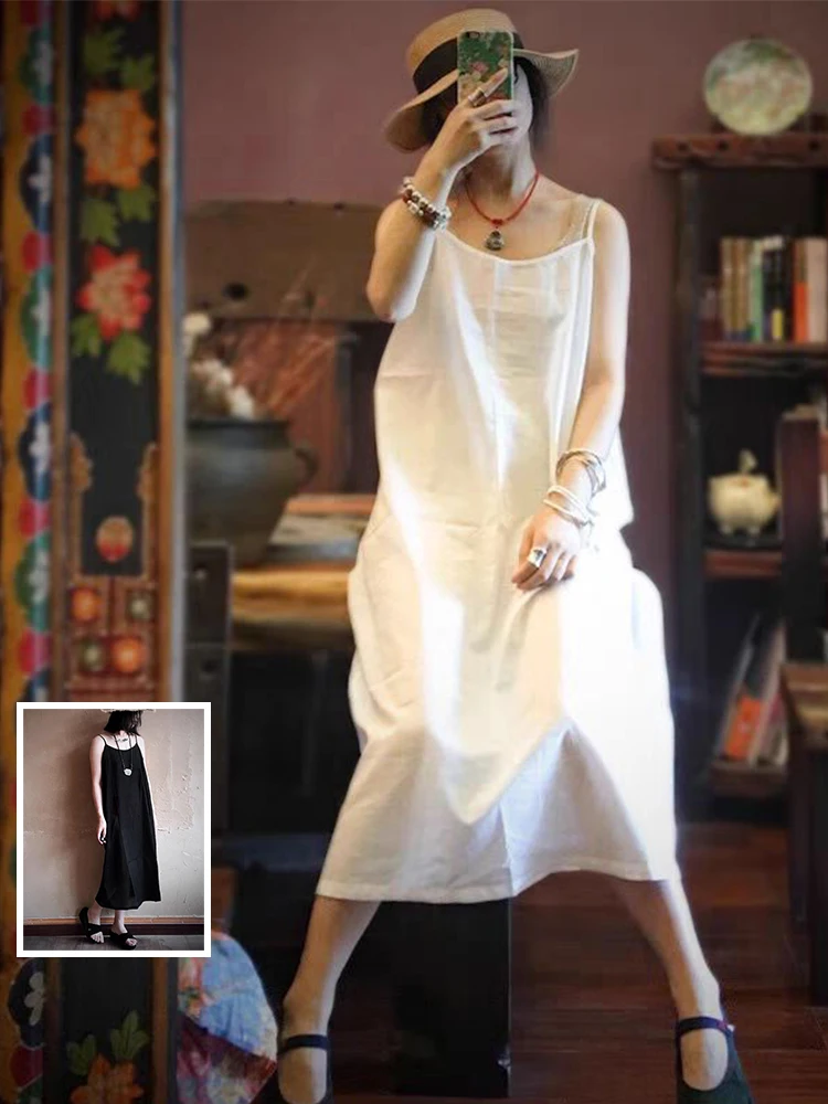 

Летнее дышащее цветное женское платье средней длины на бретельках Dr для похудения, базовый слой Dr Artistic Sle, хлопок Dr