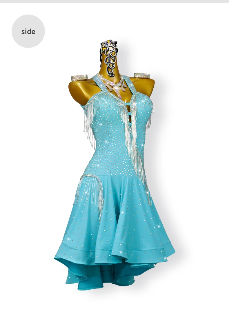 2026 Lateinamerikanischer Tanzrock, Damen-Abendkleidung, elegantes Mädchen-Outfit, formelle Trainingskleidung, Samba-Ballkleid, Performance-Outfit – Detail 8