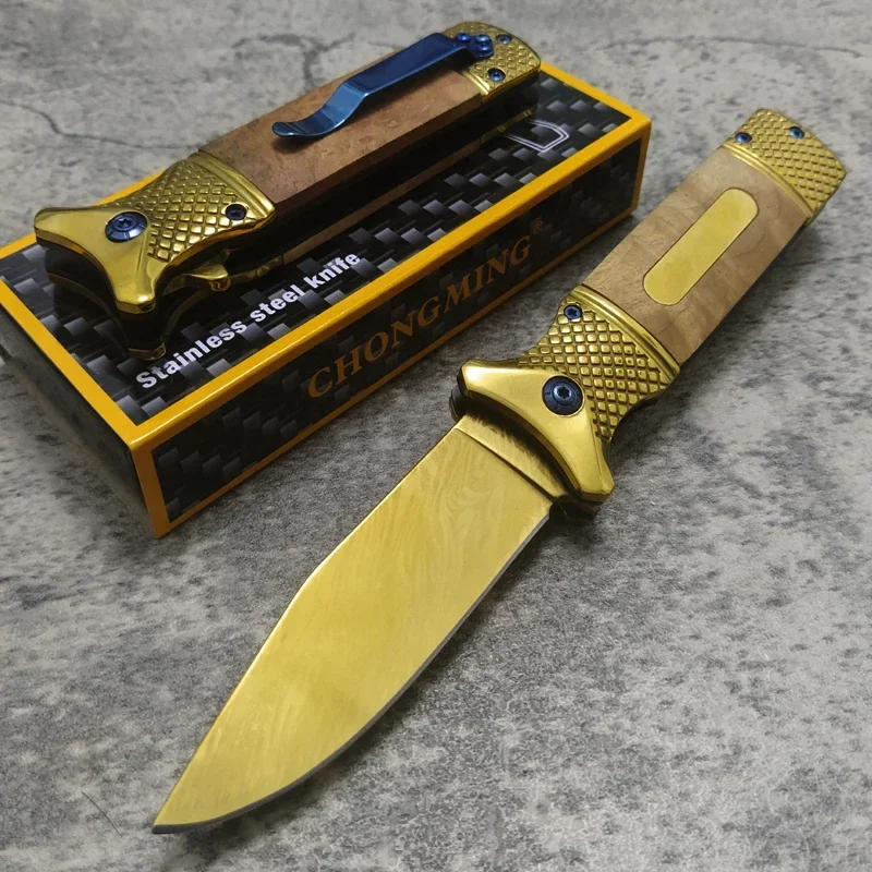 

Damascus Outdoor Multi-Function Self-defense Portable Knife Camping Folding Knife Military Knives Fruit Pocket Knives EDC Tools