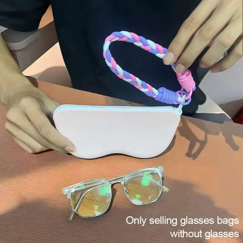 

Color Contrast Sunglasses Protective Case Glasses Storage Portable Bag Loose Change Anti-drop Bag Storage B3I3