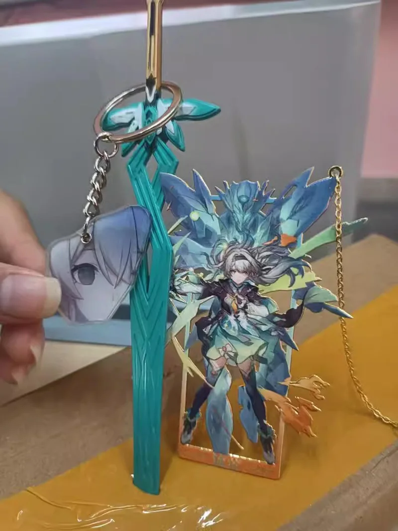 Honkai: Star Rail Firefly Cosplay miecz rekwizyty brelok wisiorek wydrążona metalowa zakładka kolekcja Otaku prezent dla dzieci 1 zestaw