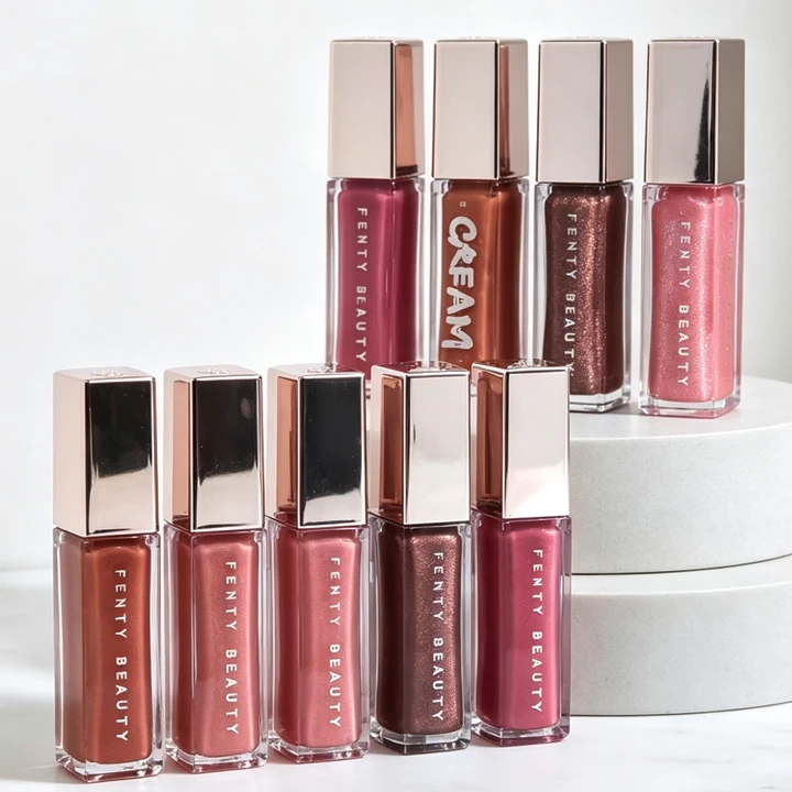 Hot 9 Colors Lip Gloss Lipstick Water Gloss Highlight Mirror Lasting FUSSY HEAT RIRI Sparkling Charming Moisturizing Lip Care