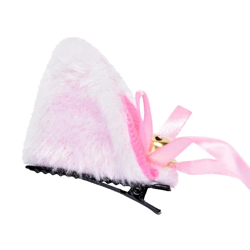 Cosplay Bells Cat Ear Hair Clips Fur Headwear Anime Hairpins Headdress Lolita Hairclip Headsband Party Costume Hair Accessories