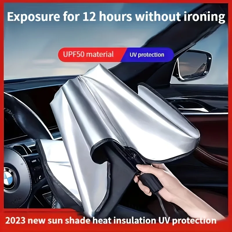 Car Sunshade for the Front Windshield, Sun Protection and Heat Insulation Sunshade, Blackout Curtain equipment, Car Interior Win