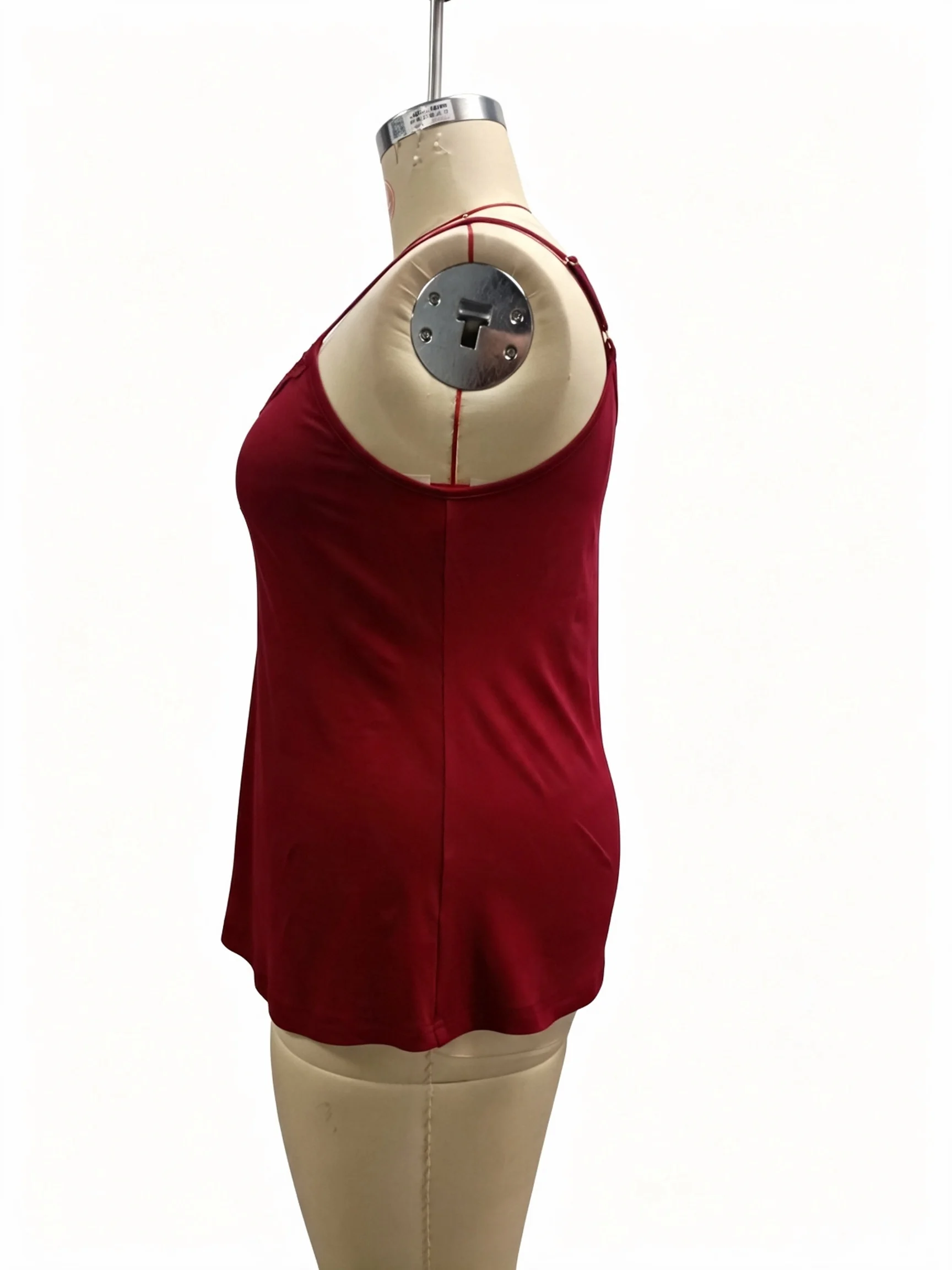 Damen Plus Size Spitzenbesatz Crisscross V-Ausschnitt Cami-Top Verstellbare Spaghettiträger A-Linie Lässiges Ärmelloses Tanktop – Detail 13