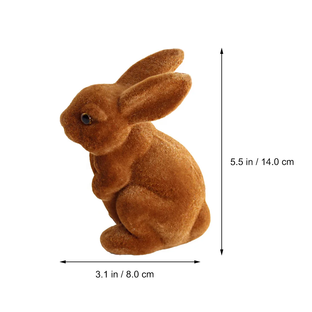 Easter Simulation Rabbit Gift Crafts Mini Toys Sculpture Decor Plastic Adornment Man Bunny
