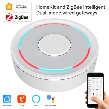 Tuya ZigBee Smart Gateway Homekit Hub wireless cablato Telefono Ponte di controllo remoto Automazione Smart Life Funziona con il kit Apple Home