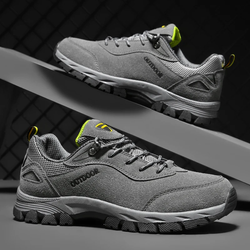 Brand Mens Hiking Shoes High Quality Mountain Climbing Shoes Outdoor Trainer Footwear Men Trekking Sport Sneakers Plus Size 49