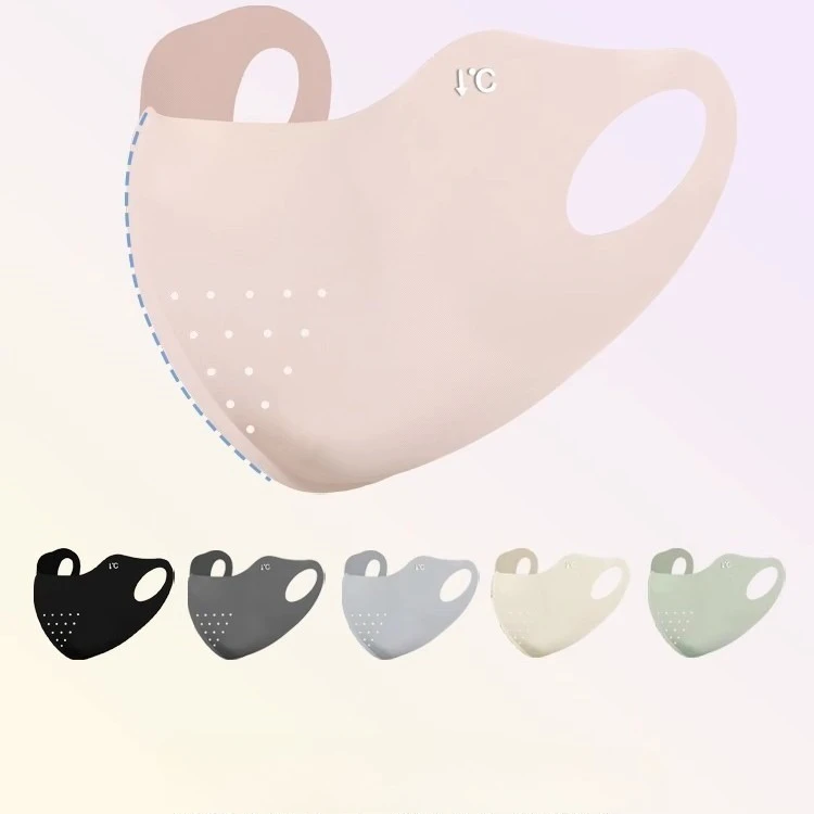 Новая 3D бесшовная тонкая дышащая солнцезащитная маска - защита от ультрафиолета для женщин, летний элитный стиль из ледяного шелка