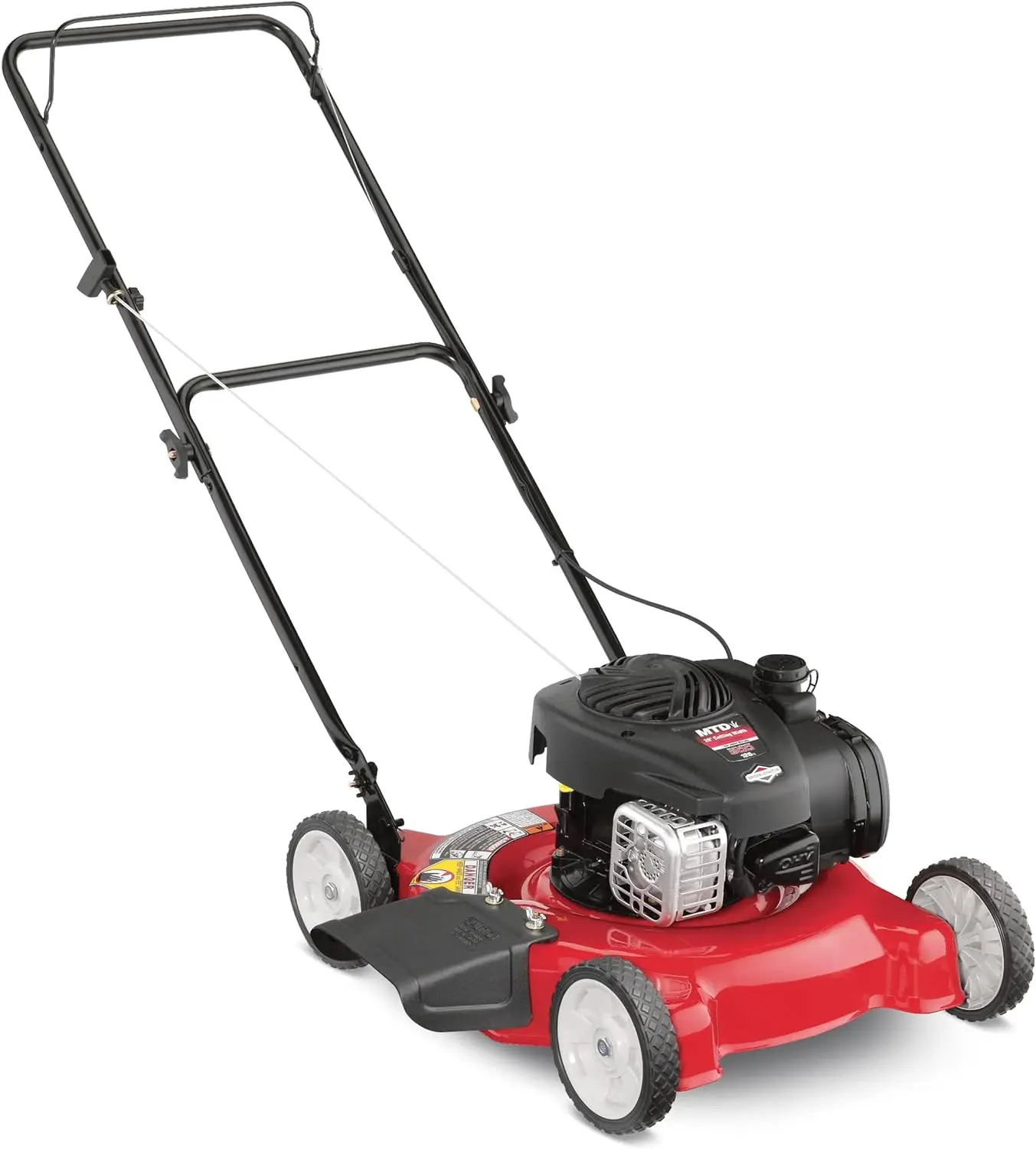 Gas Powered Push Lawn Mower with Engine Oil, 20 Inch Steel Cutting Deck, and Side Discharge for Outdoor Yards,